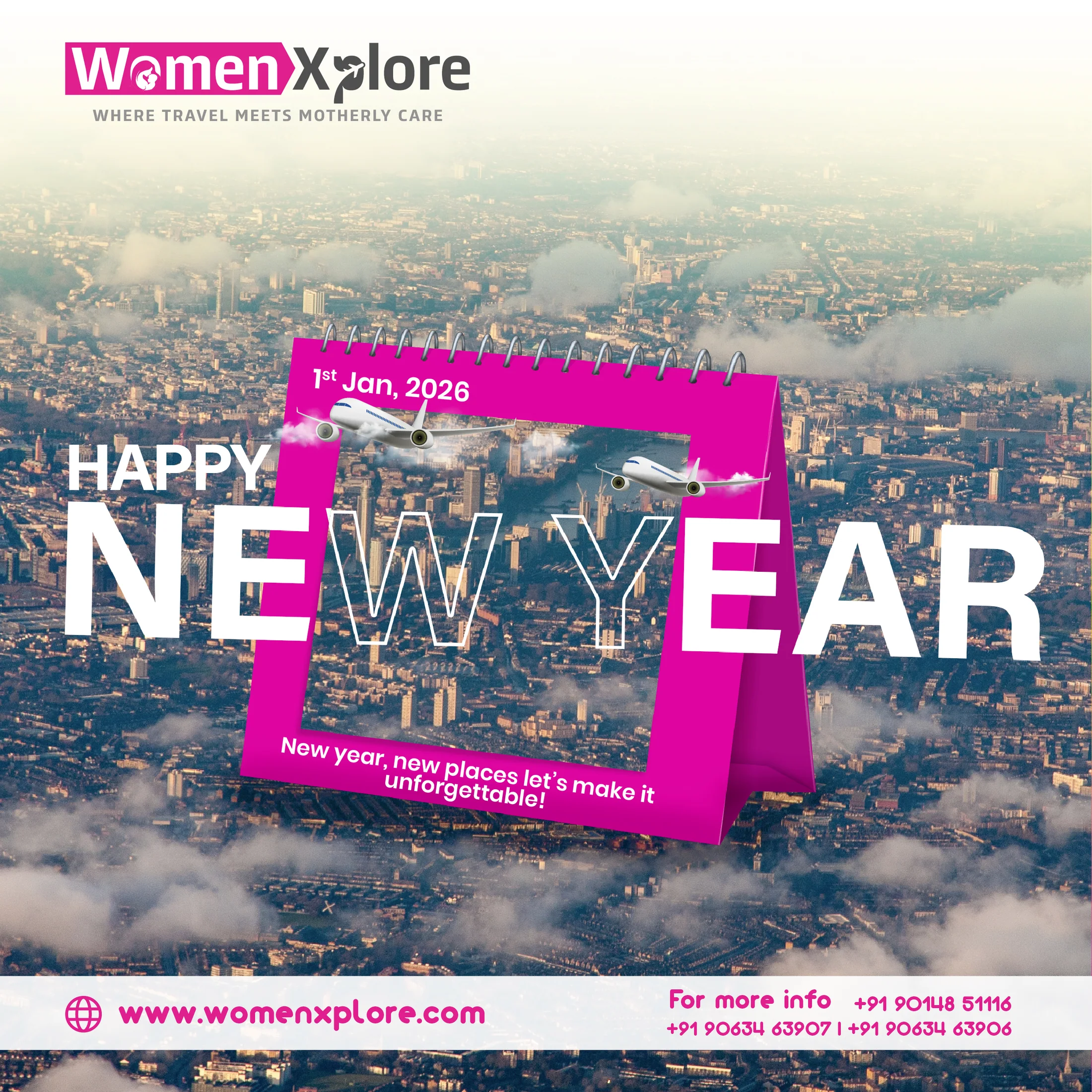 New Year, Observance post. Design by Smita.