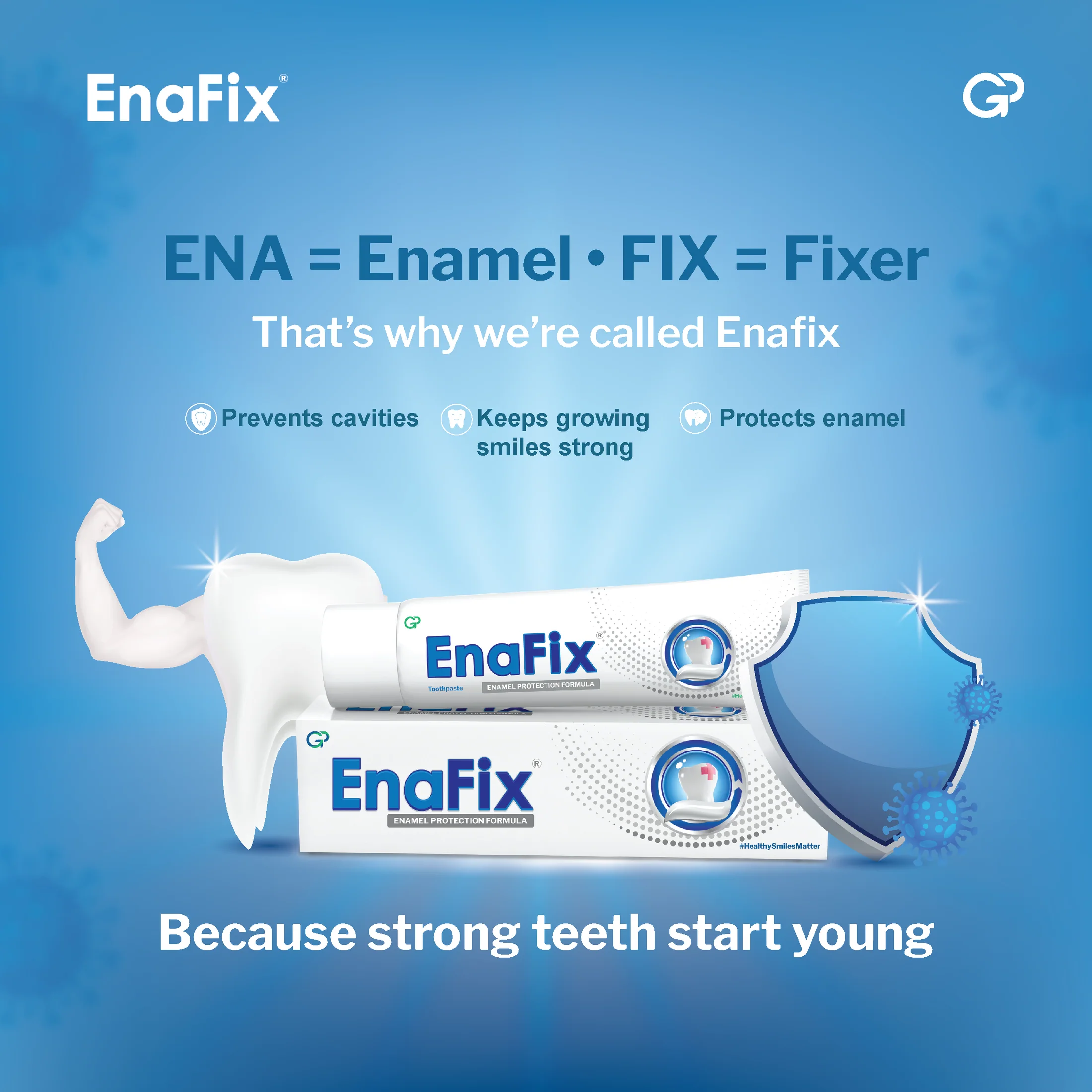 EnaFix, Enamel protection. Design by Smita.