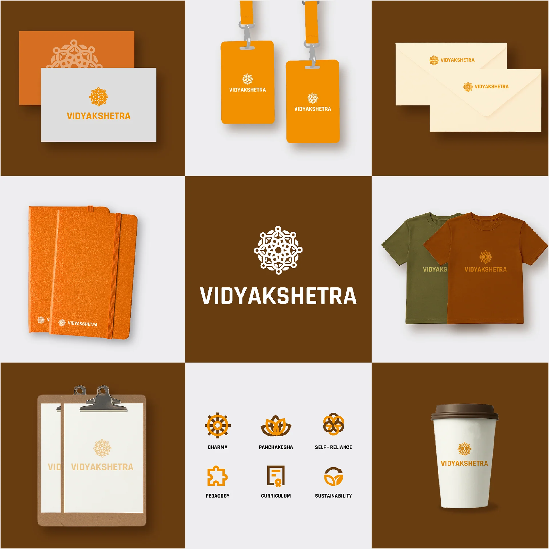 Vidyakshetra, Gurukul learning brand. Design by Smita.