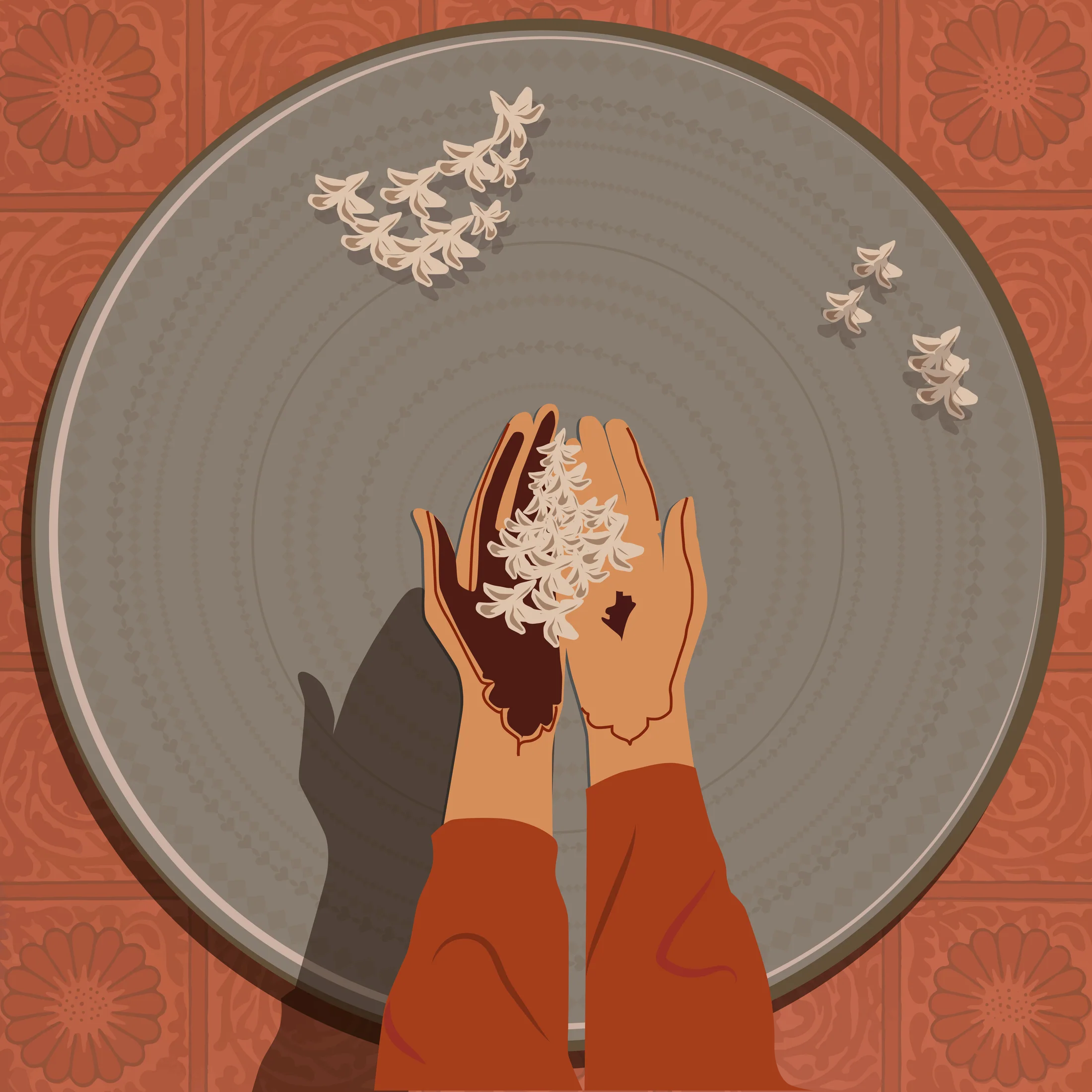 Offering, Editorial illustration. Design by Smita.