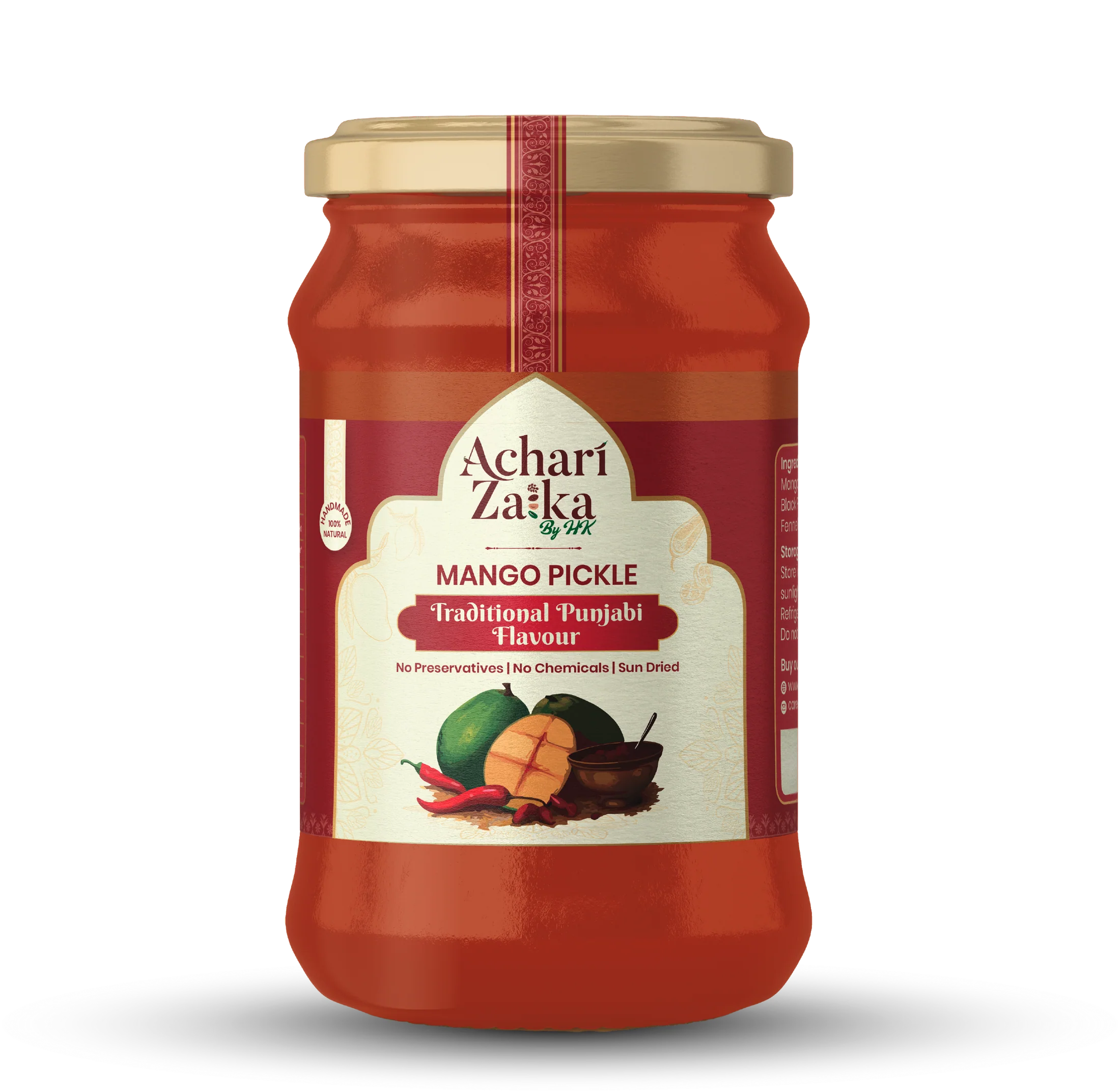 Achari Zaika, Mango Pickle. Design by Smita.