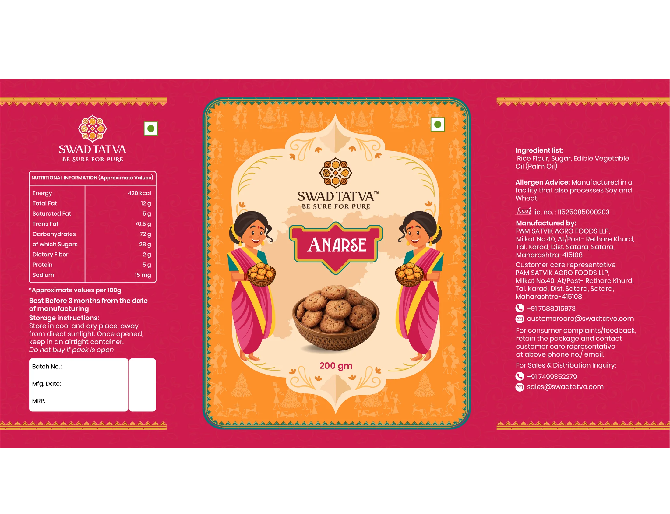 Swad Tatva, Namkeen range. Design by Smita.